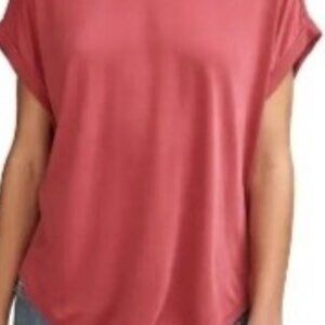 Lucky Brand Short Sleeve Sandwash Dolman Tee Red Bud Size X-Small NWT